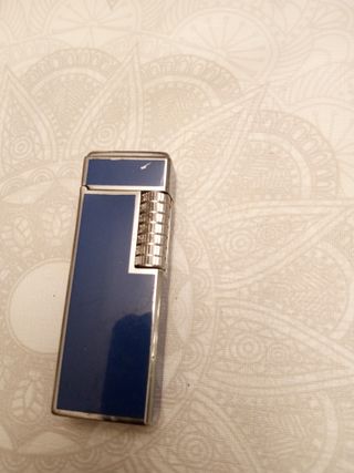Mechero Silver Match Azul Metálico
