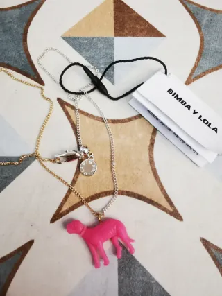 Collar Bimba y Lola perro rosa