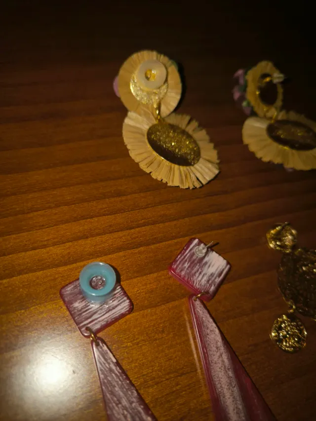 Pendientes dilatación 8mm oro y rosa