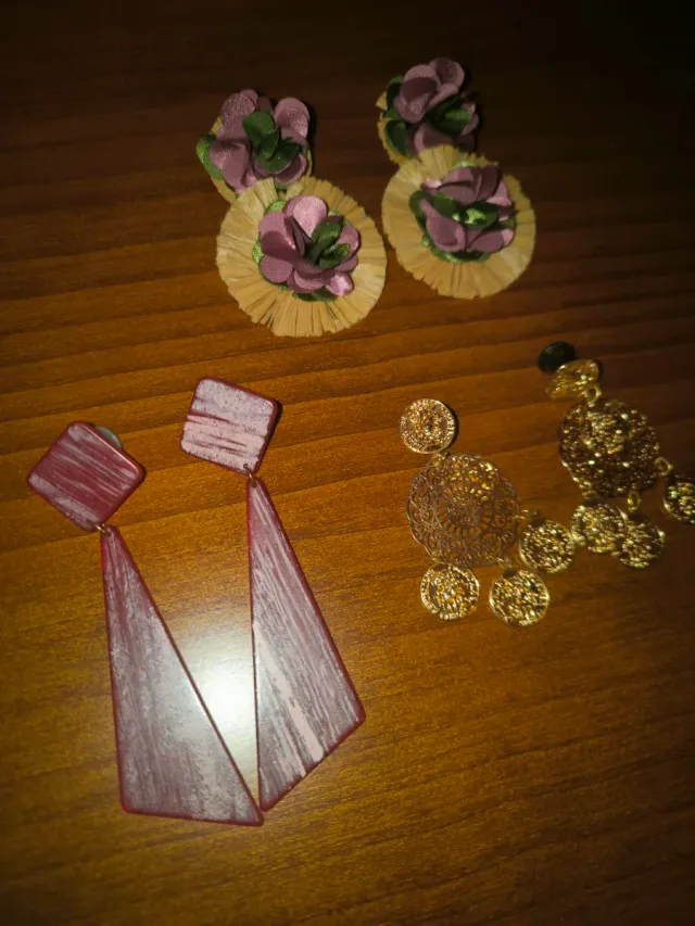 Pendientes dilatación 8mm oro y rosa