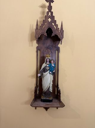 Virgen del Carmen con Niño medida 33cm