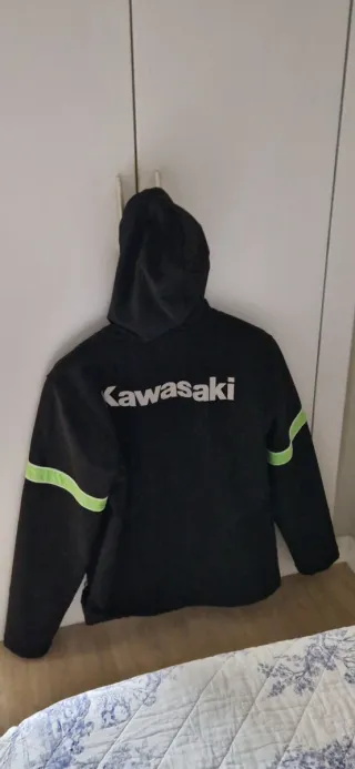 Sudadera Kawasaki Original Negra reflectante