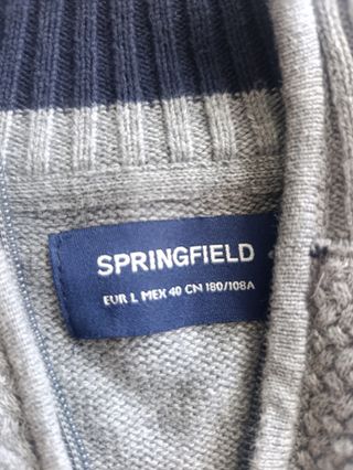 Chaqueta Springfield Gris Cuello Alto