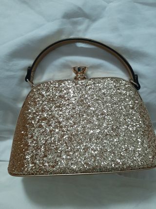 Bolso de fiesta dorado brillante