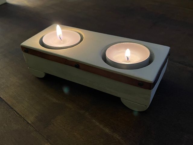 Porta candele shabby chic