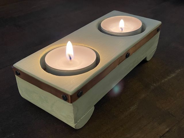 Porta candele shabby chic