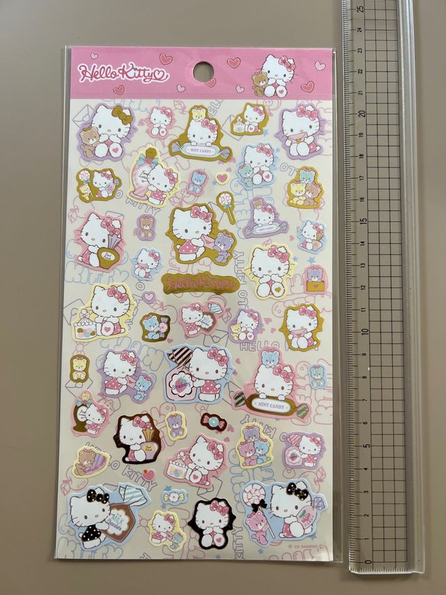 Pegatinas Hello Kitty Doradas