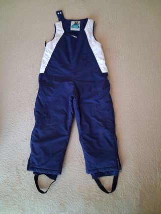 Pantalón de nieve infantil azul con tirantes