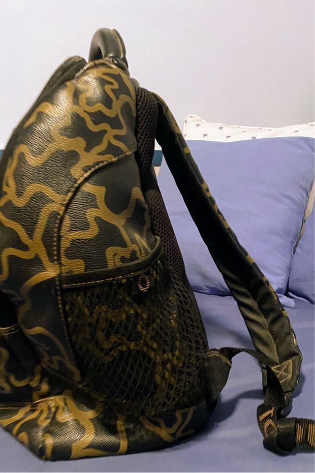 Mochila Tous Grande Negra y Dorada