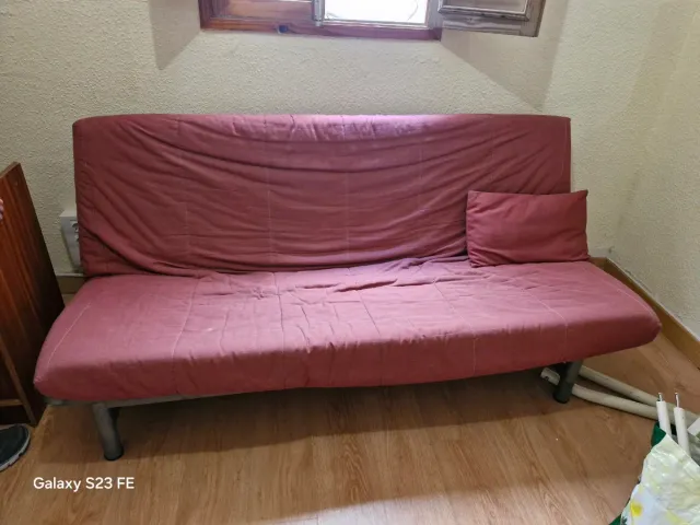 Sofá Cama Tela y Metal