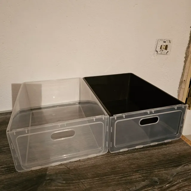 Gavetas organizadoras transparentes y negras