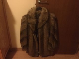 Chaquetón de Piel Talla 46 Marrón