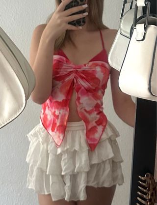 Top Verano Rojo Floral