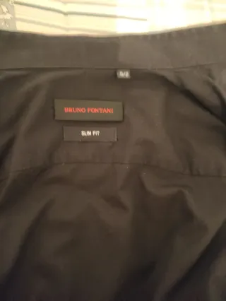 Camisa bruno fontani Negra Talla S Slim Fit