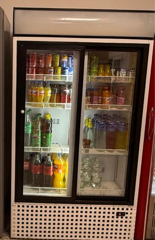 Nevera expositora dos puertas para negocio