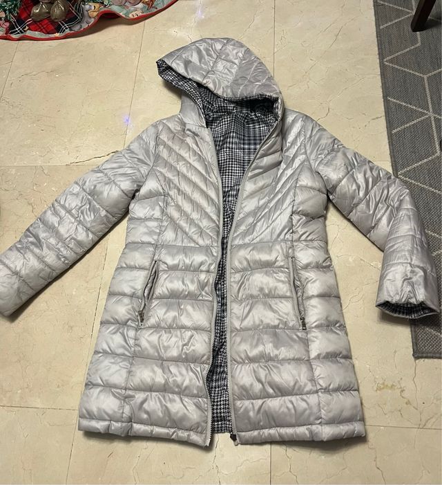 Abrigo reversible Cortefiel plata