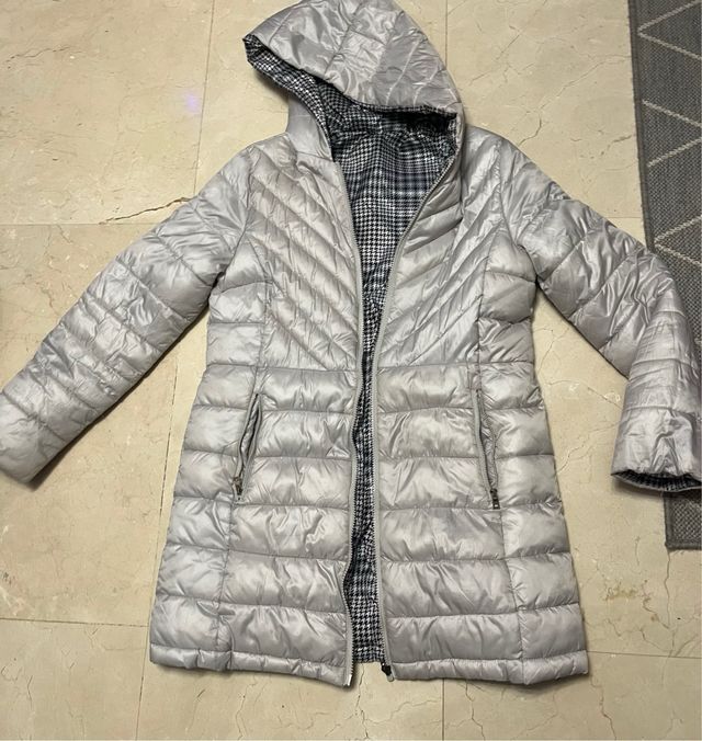 Abrigo reversible Cortefiel plata