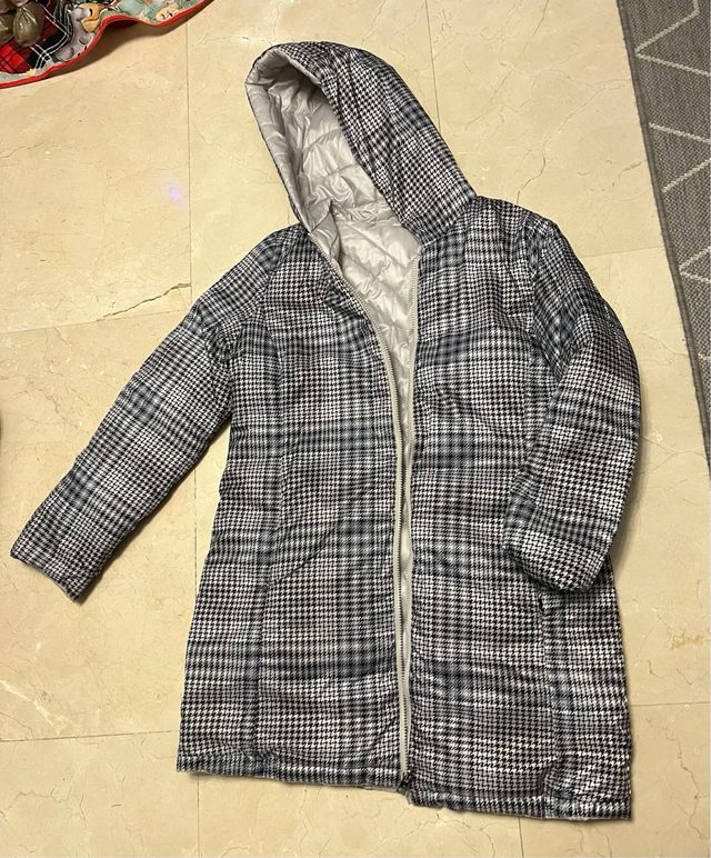 Abrigo reversible Cortefiel plata