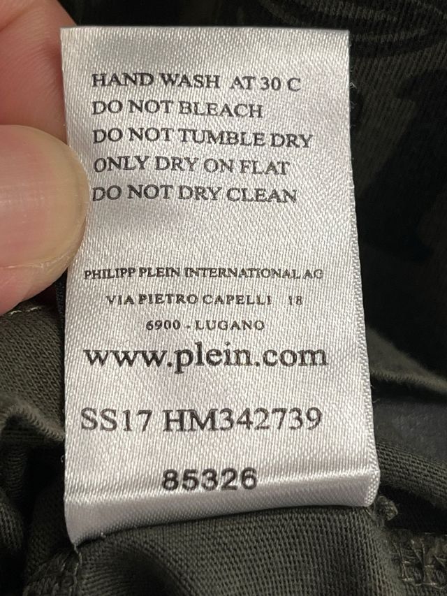 Camiseta Philipp Plein Verde Talla M