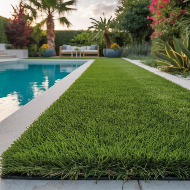 Césped artificial reutilizado