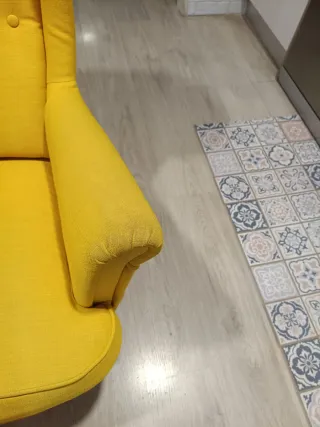 Sillón Orejero Amarillo Tela Ikea