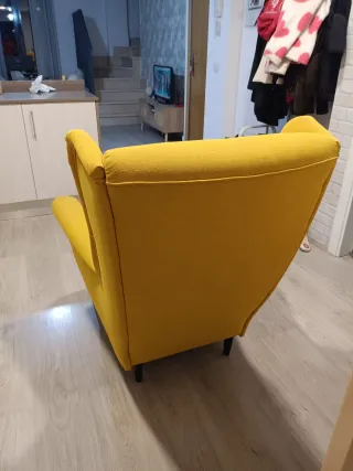 Sillón Orejero Amarillo Tela Ikea
