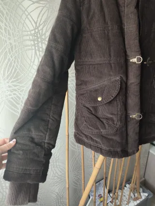 Abrigo mujer Zara S plumífero marrón