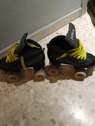 Patines Sioux 4 Ruedas  cordones Amarillos. 36