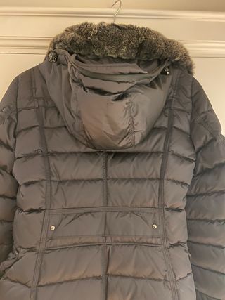 Chaquetón señora negro de plumas talla M