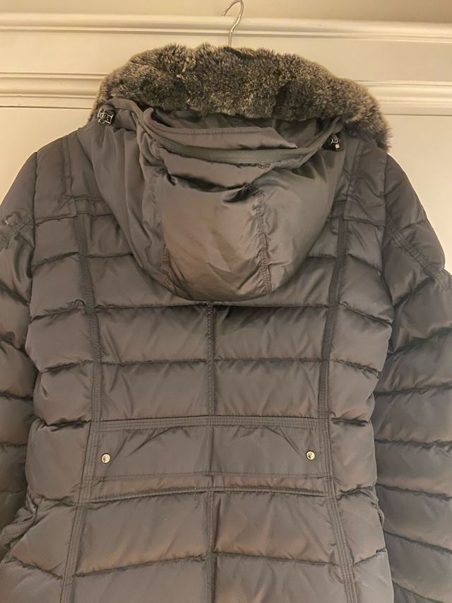 Chaquetón señora negro de plumas talla M