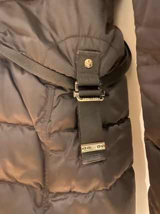 Chaquetón señora negro de plumas talla M