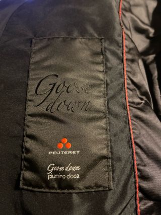 Chaquetón señora negro de plumas 42 italiana - M