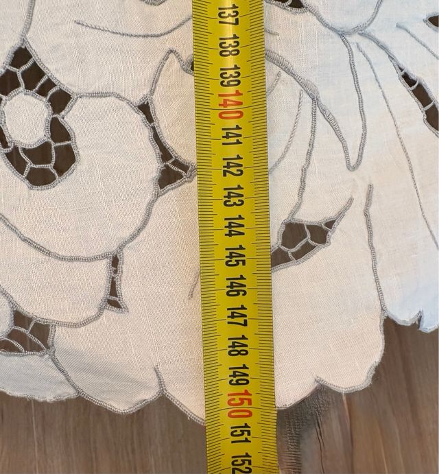 Mantel Lino Richelieu Lagartera