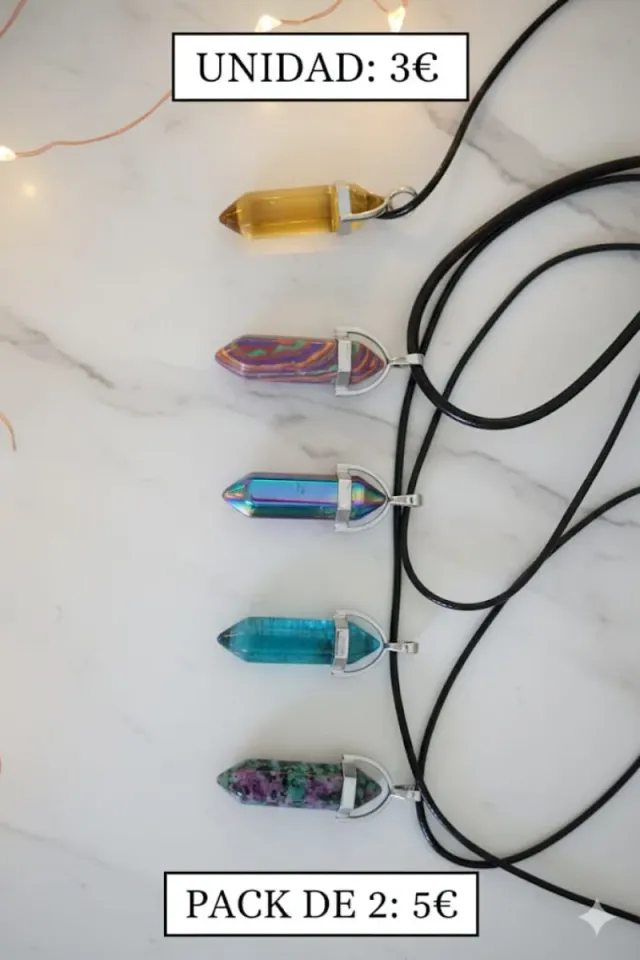 Colgantes de cristal con cordón