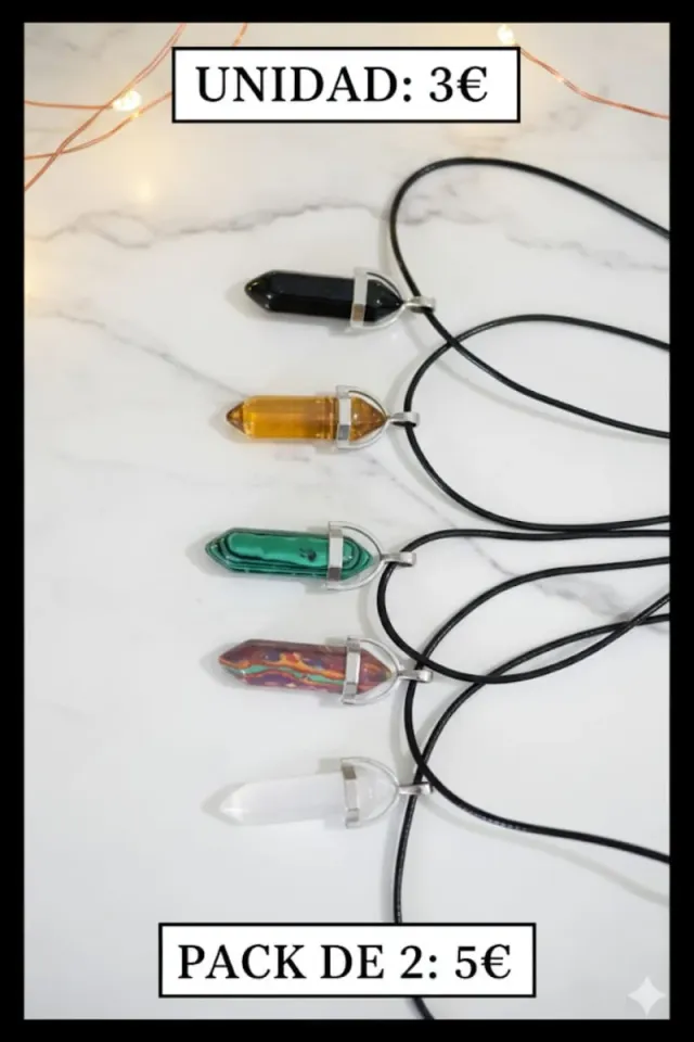 Colgantes de cristal con cordón