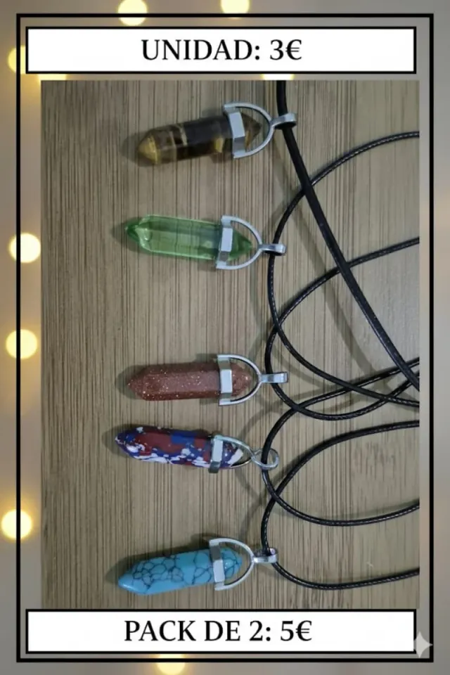 Colgantes de cristal con cordón