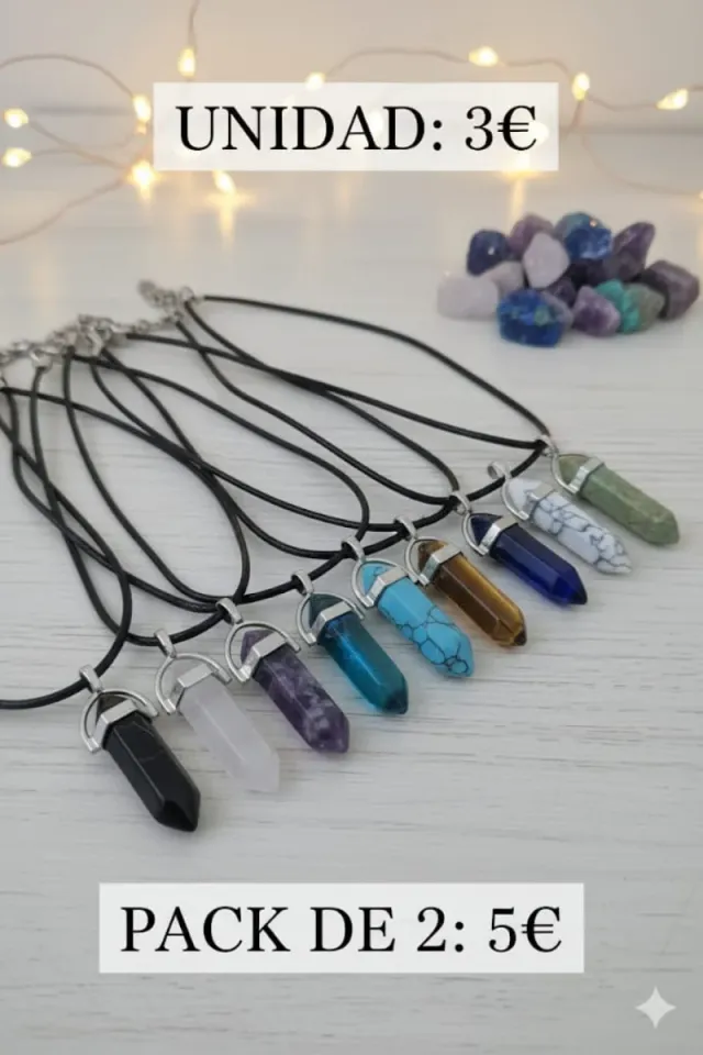 Colgantes de cristal con cordón