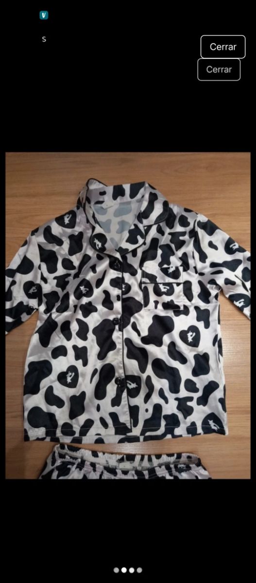 Pijama de raso 12 años Nuevo