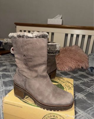 Botas Panama Jack grises con pelo