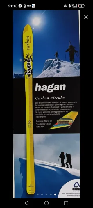 Esquís de montaña Hagan y botas