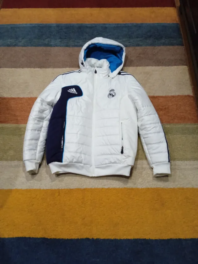 Cazadora Real Madrid Adidas Blanca y Azul