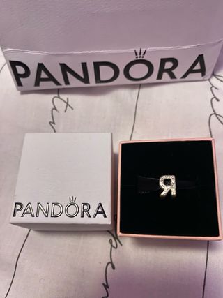 Charm Pandora Letra R Plata Ley
