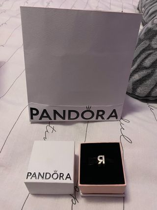Charm Pandora Letra R Plata Ley