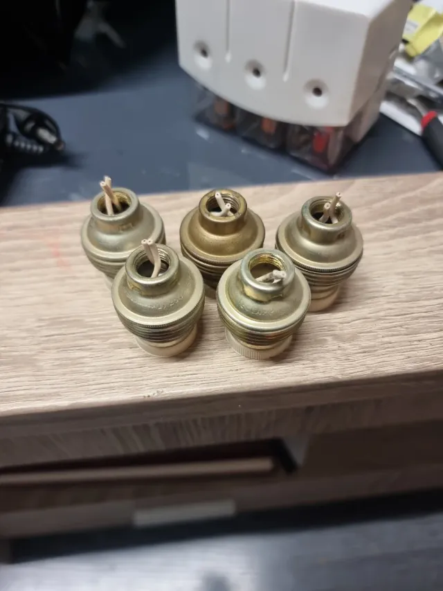 5 portalámparas latón E27