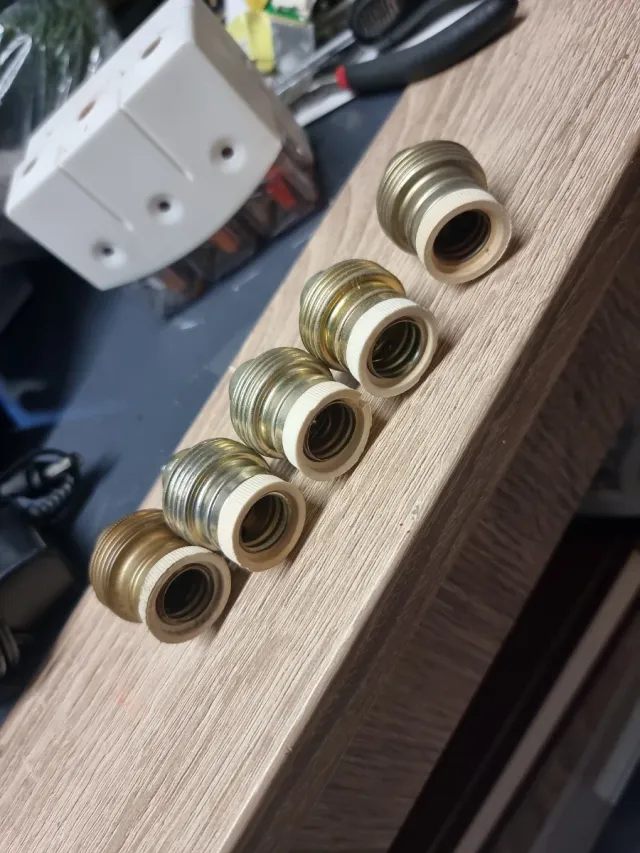 5 portalámparas latón E27