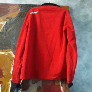 Sudadera polar roja cremallera Worten Talla M