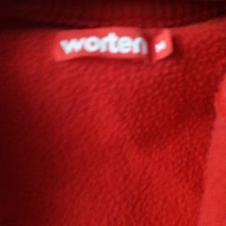 Sudadera polar roja cremallera Worten Talla M