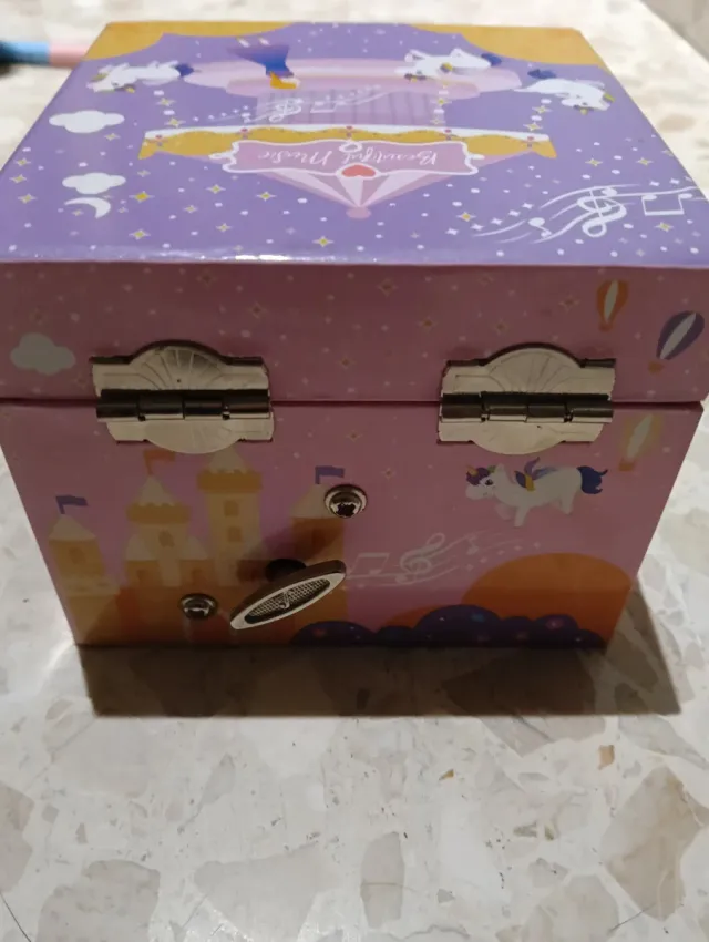 Caja de música unicornio espejo