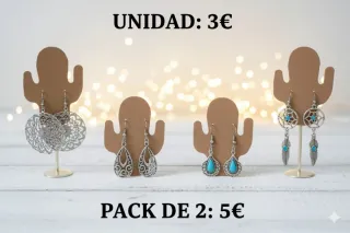 Pendientes nuevos plata y turquesa