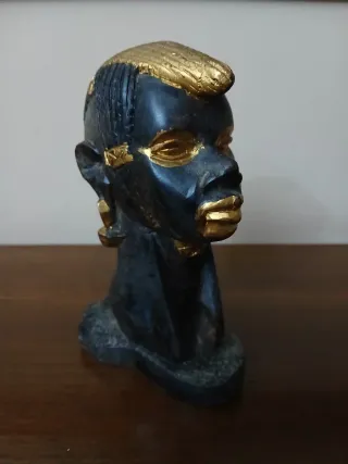 Busto Africano Ebano Dorato